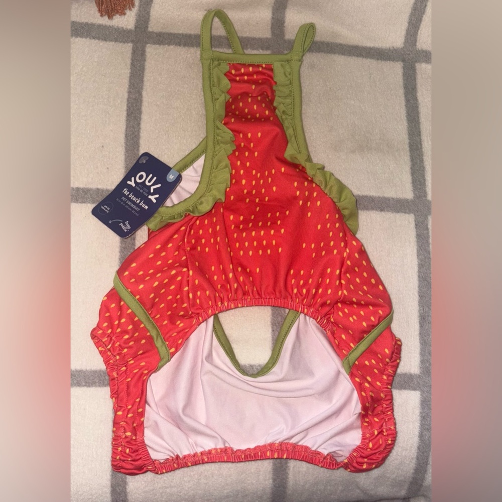 Youly Strawberry Swimsuit for Dogs, Medium NWT